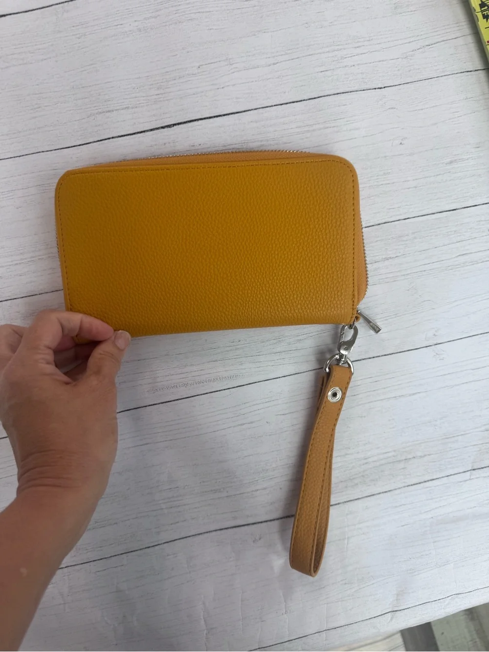 FREE GIFT With Bundle Purchase Mustard Yellow Zip Around Wristlet Wallet